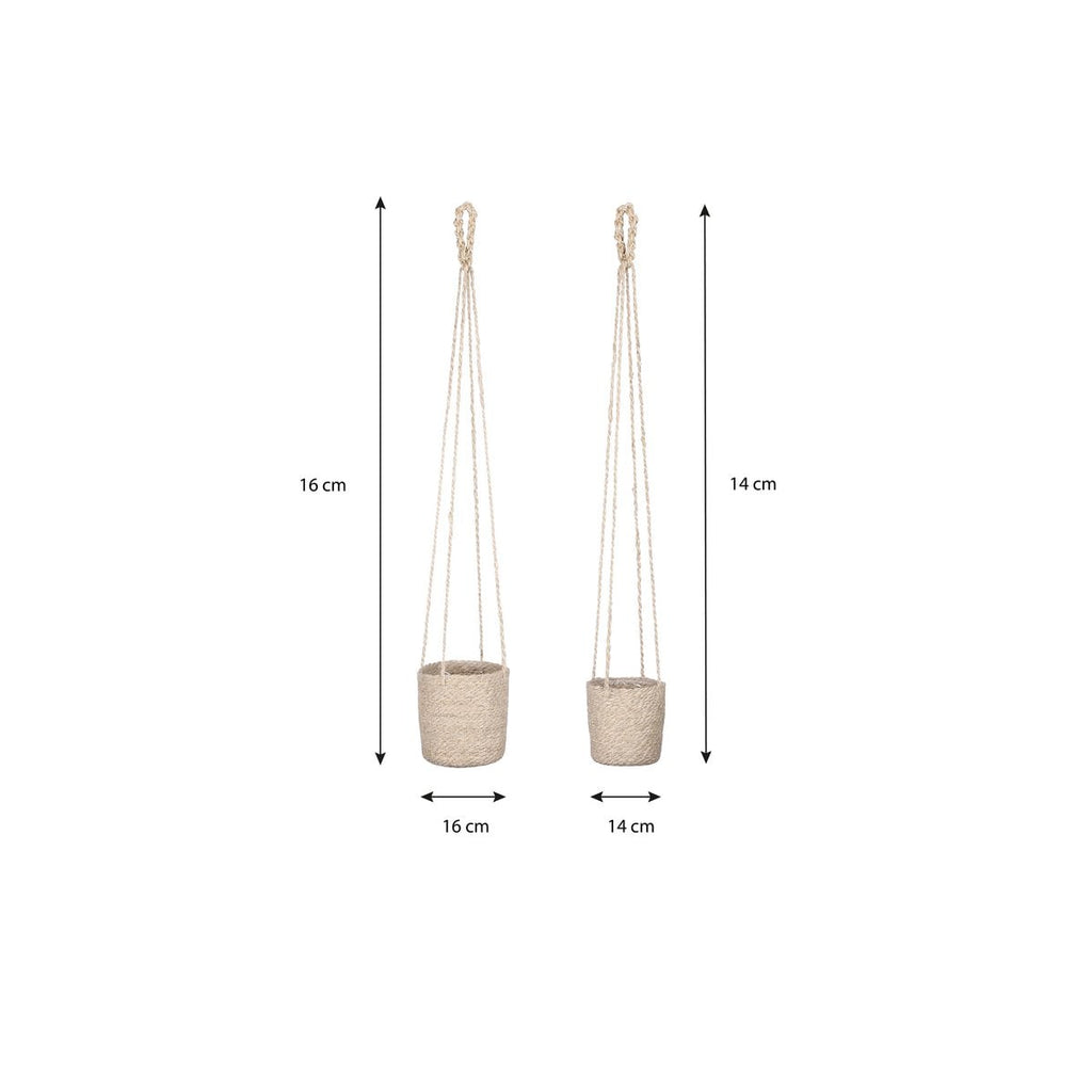 Plantenmand set Atlantic Crème Mica Decorations