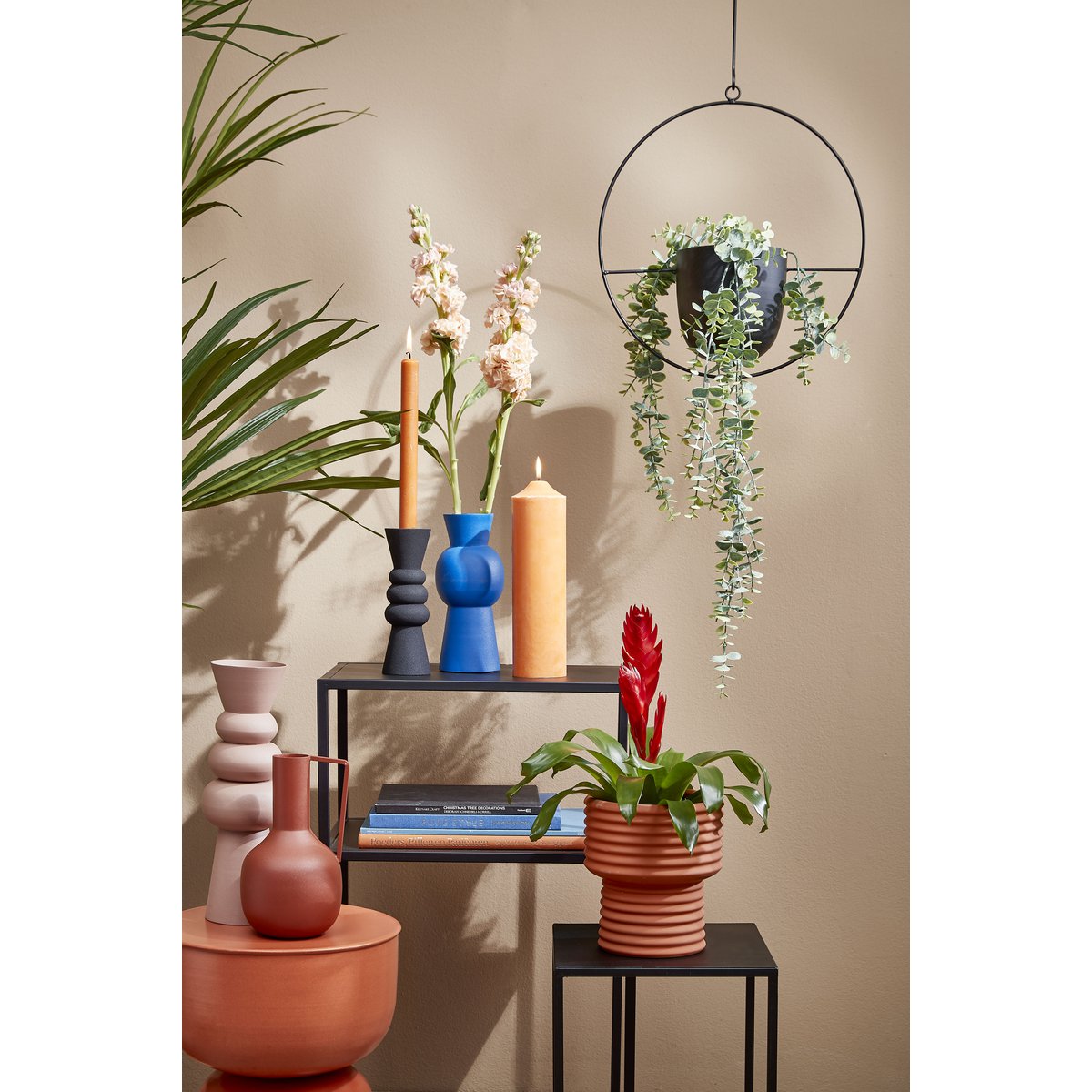 Dexter Hangpot - L34 x B14 x H65 cm - Zwart