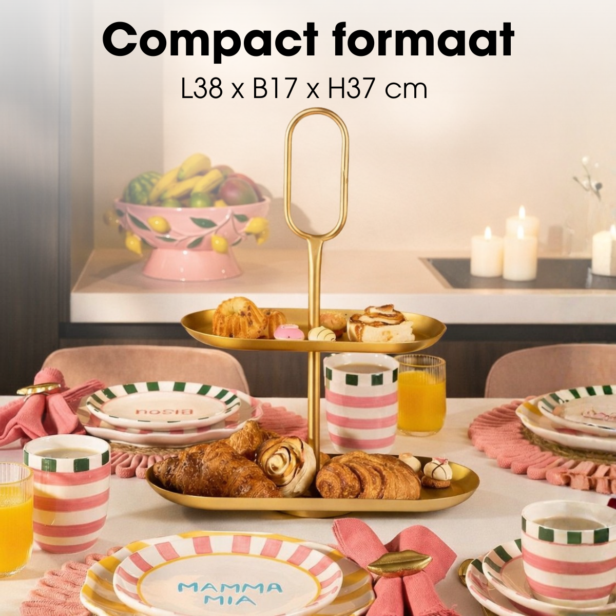 Etagère Rama Goud Mica Decorations