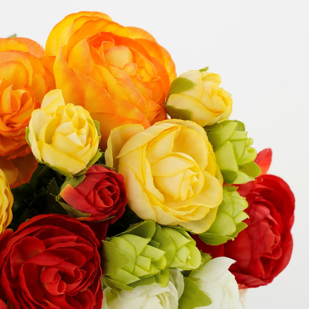 Ranonkels Kunstbloemen Boeket - H35 x Ø26 cm - Oranje