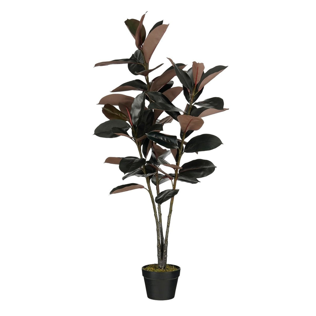 Kunstplant Rubberplant Rood Mica Decorations