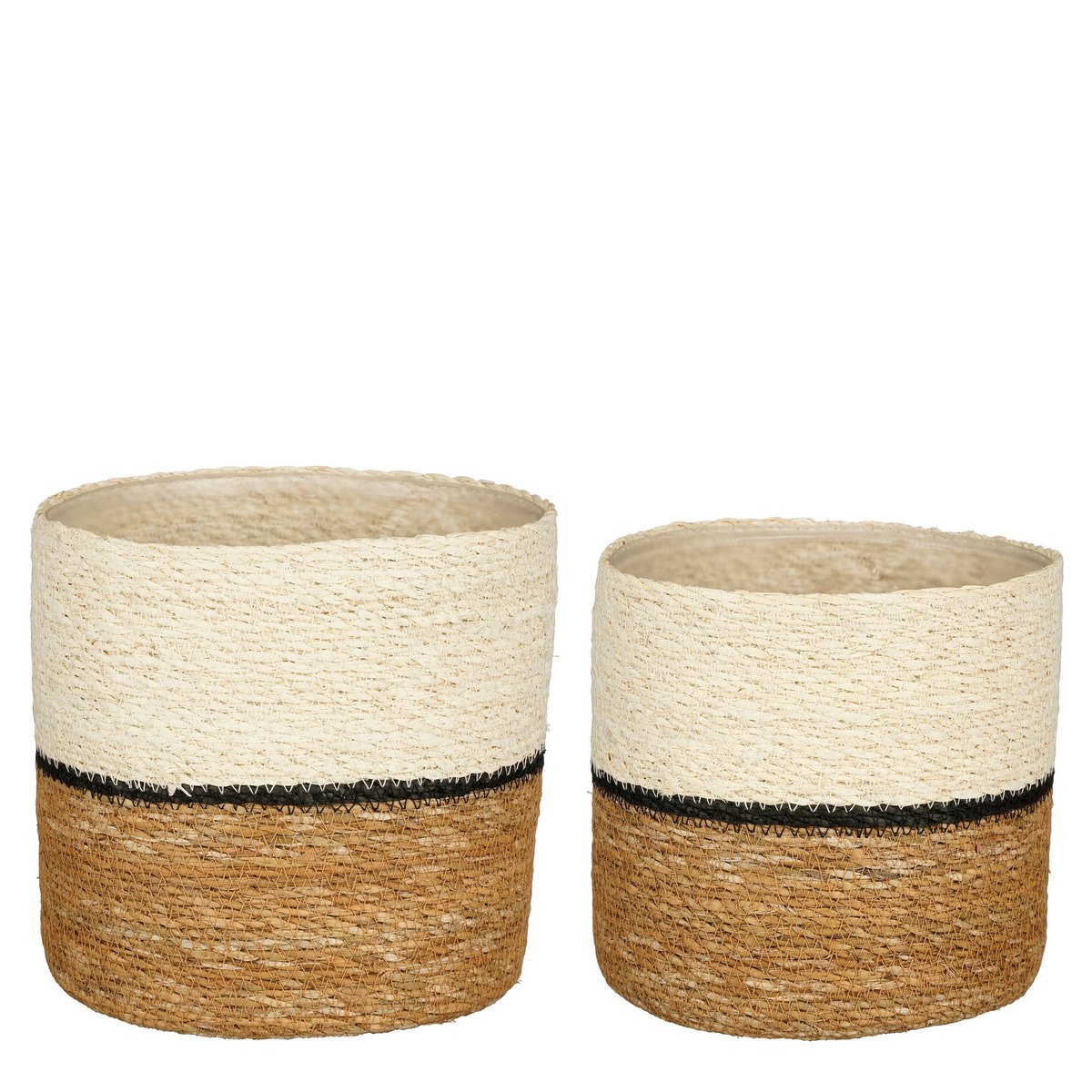 Plantenmanden set Damian Wit Mica Decorations