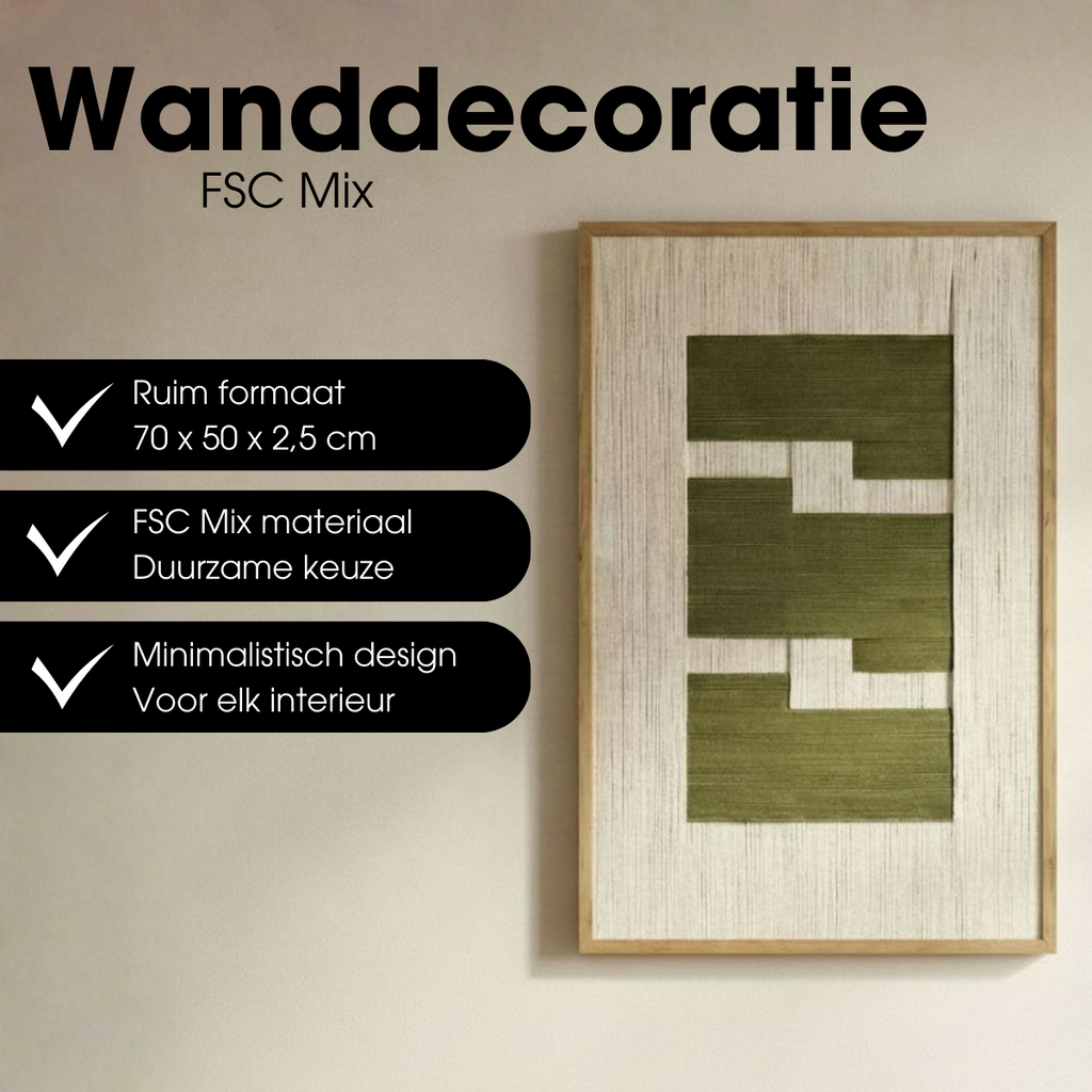 Wanddecoratie  Groen Mica Decorations