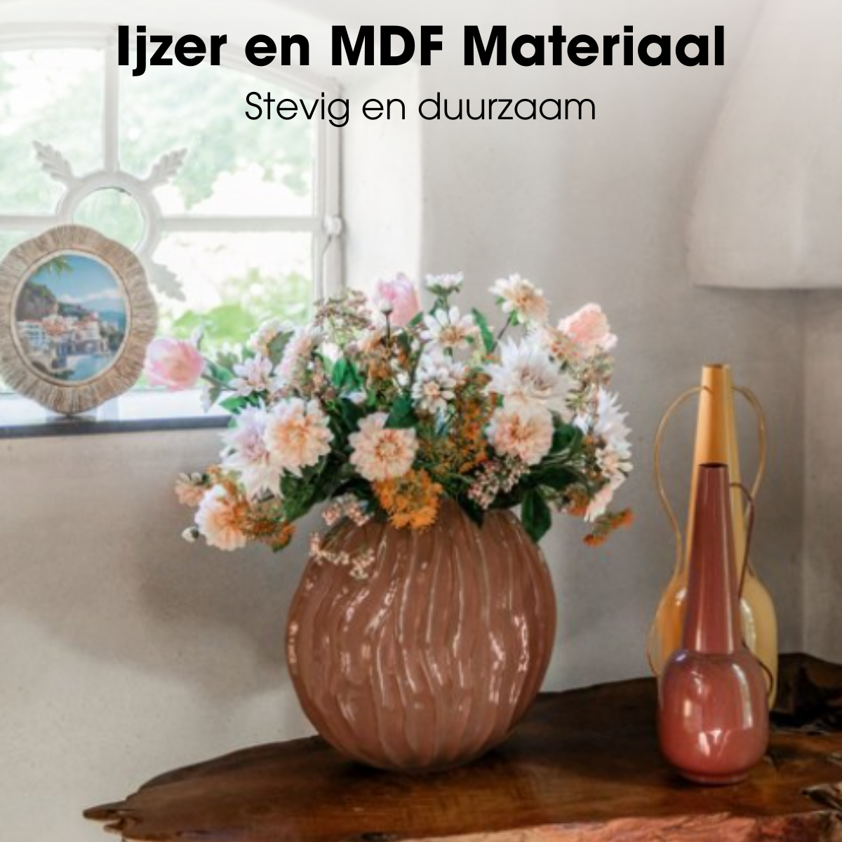 Vaas  Bruin Mica Decorations