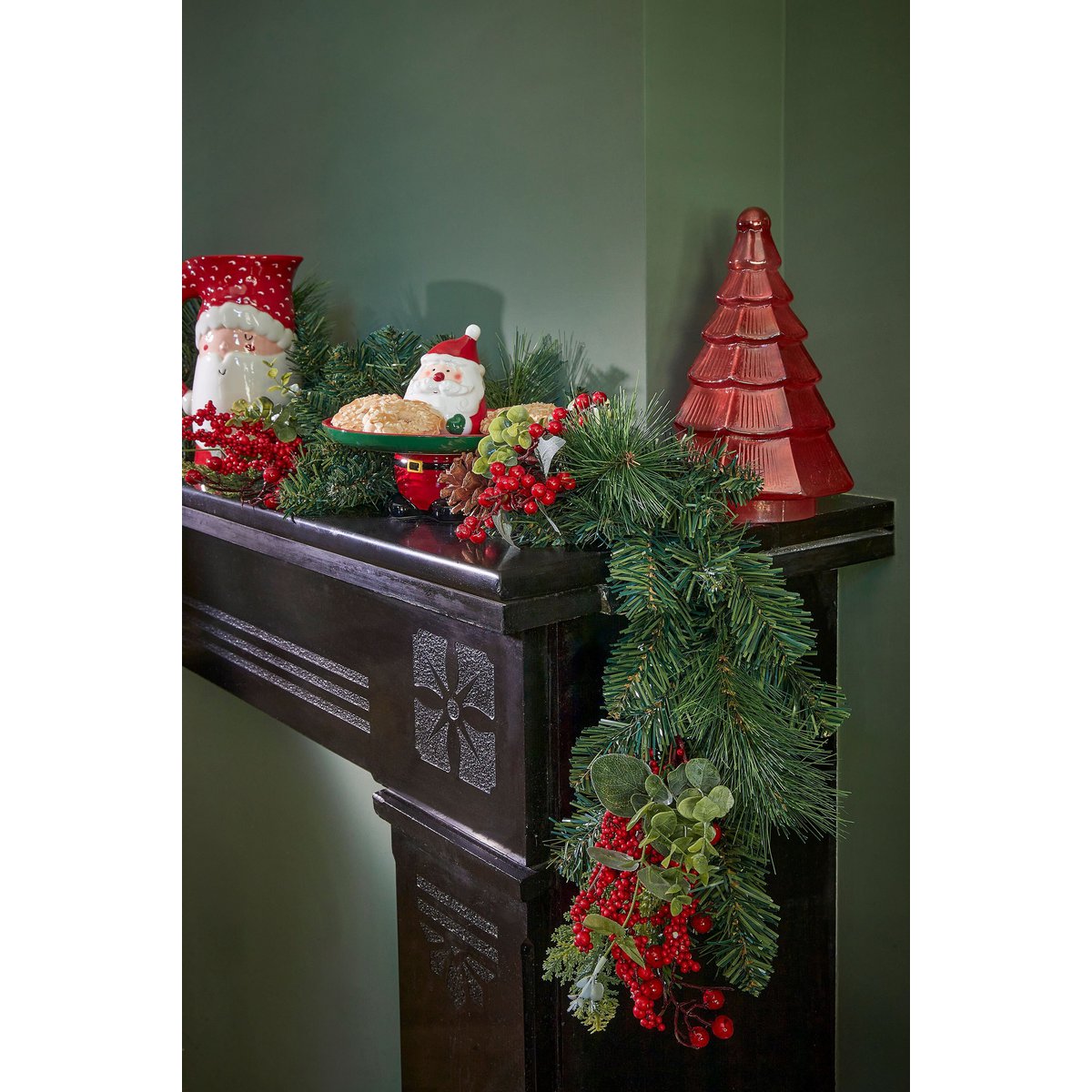 Kerst guirlande Harvey Rood Mica Decorations