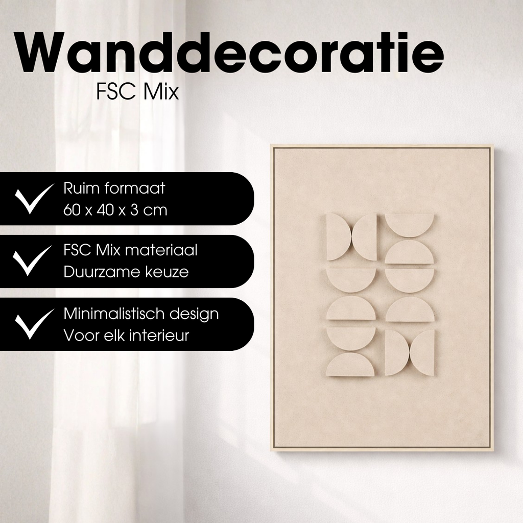 Wanddecoratie  Lichtgrijs Mica Decorations