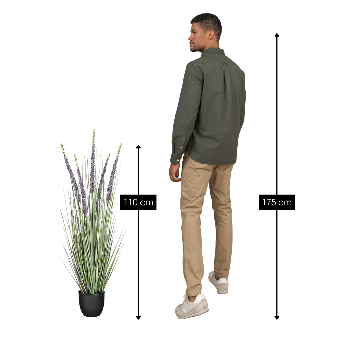 Kunstplant Siergras Paars Mica Decorations