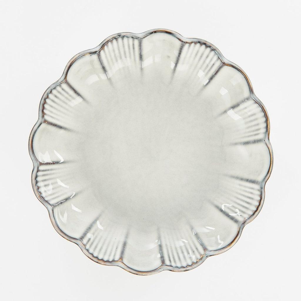 Corfu Schaal - H5 x Ø19 cm - Keramiek - Grijs