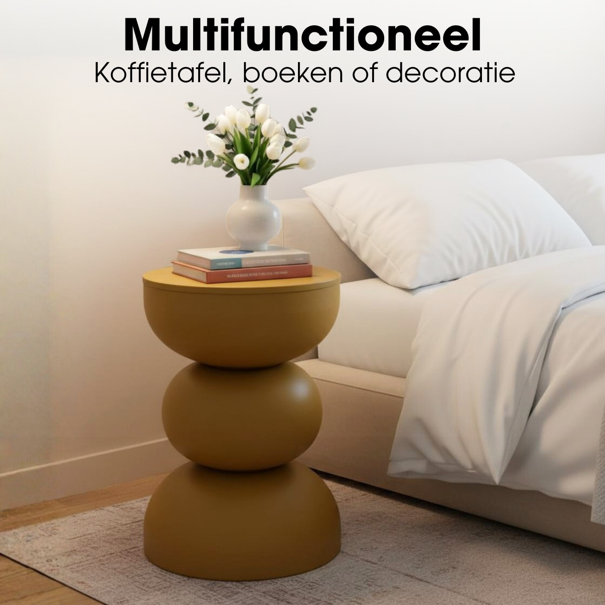 Bijzettafel Luna Geel Mica Decorations