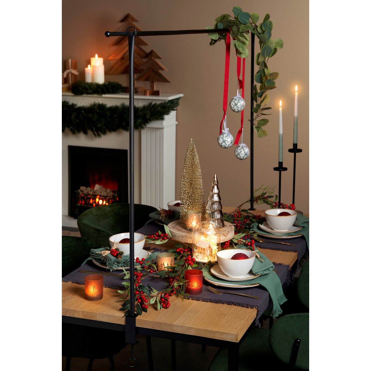 Tafelklem - H110 x L223-250 cm - Metaal - Zwart Mica Decorations