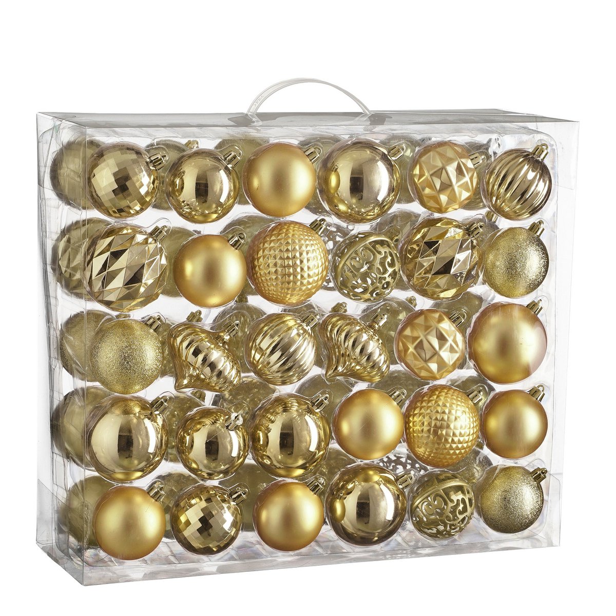 Kerstballen set  Goud Mica Decorations