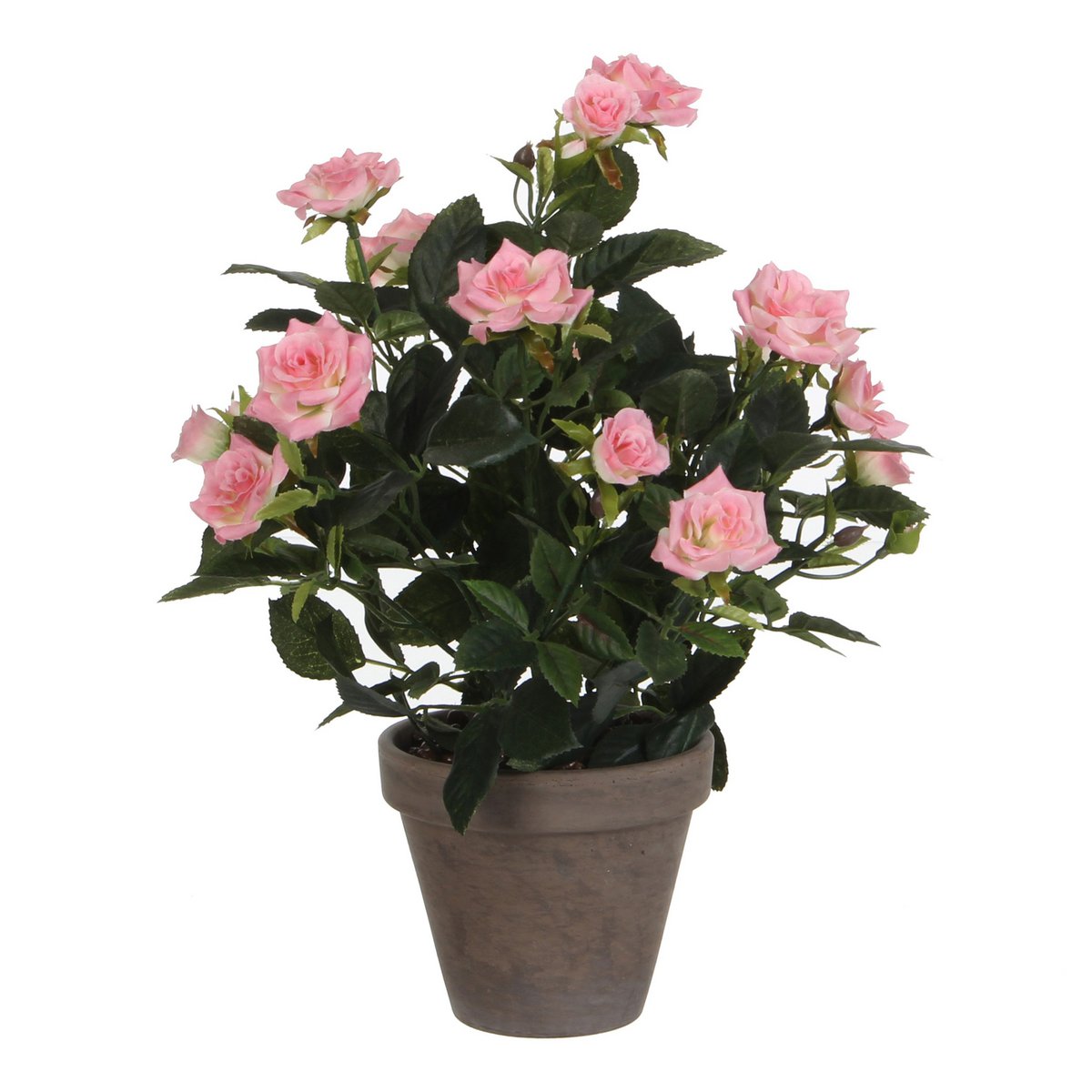 Rozenstruik Kunstplant in Bloempot Stan - H33 x Ø25 cm - Roze