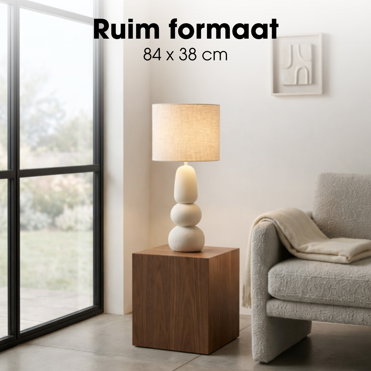 Tafellamp Menko Crème Mica Decorations