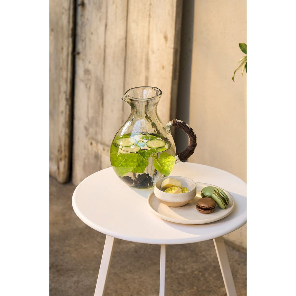 Seatle Bijzettafel Buiten - H58 x Ø38 cm - Metaal - Wit