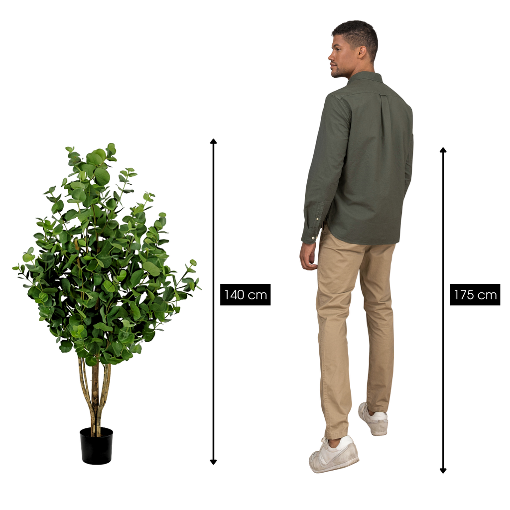 Kunstplant Eucalyptusboom Groen Mica Decorations
