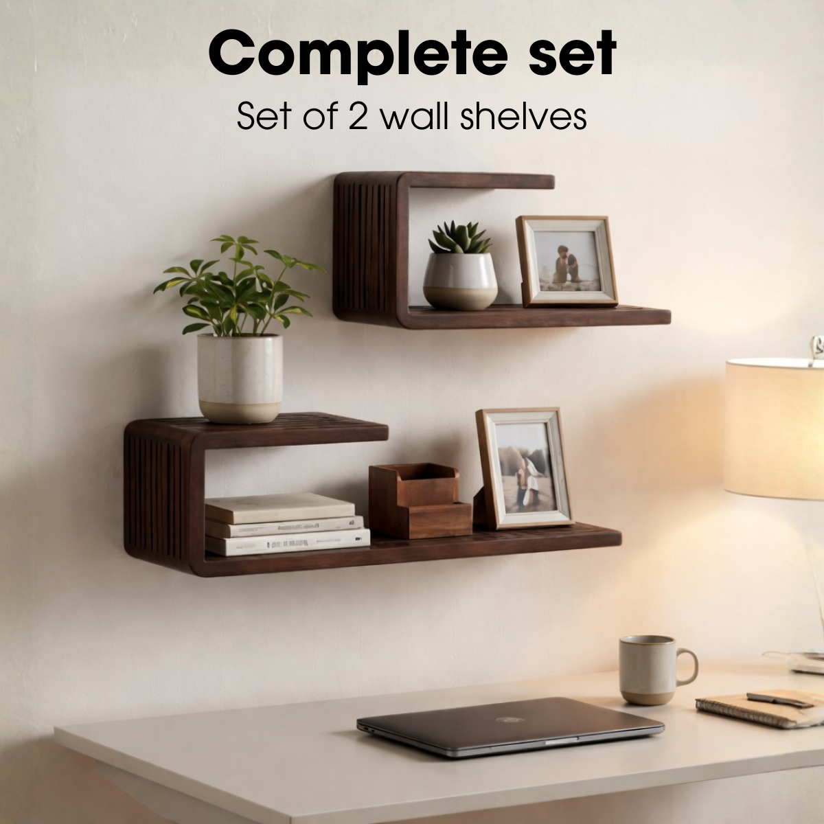 Wandplank  Donkerbruin Mica Decorations