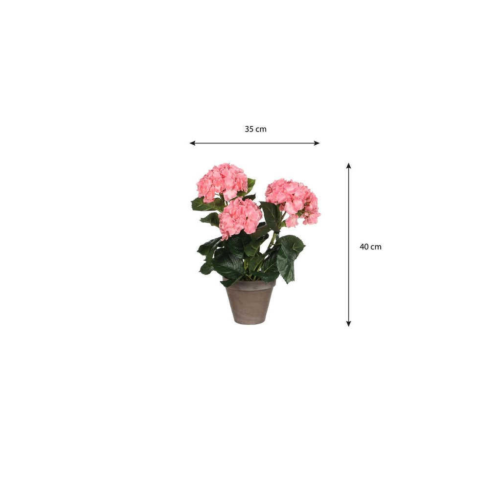 Kunstplant Hydrangea Roze Mica Decorations
