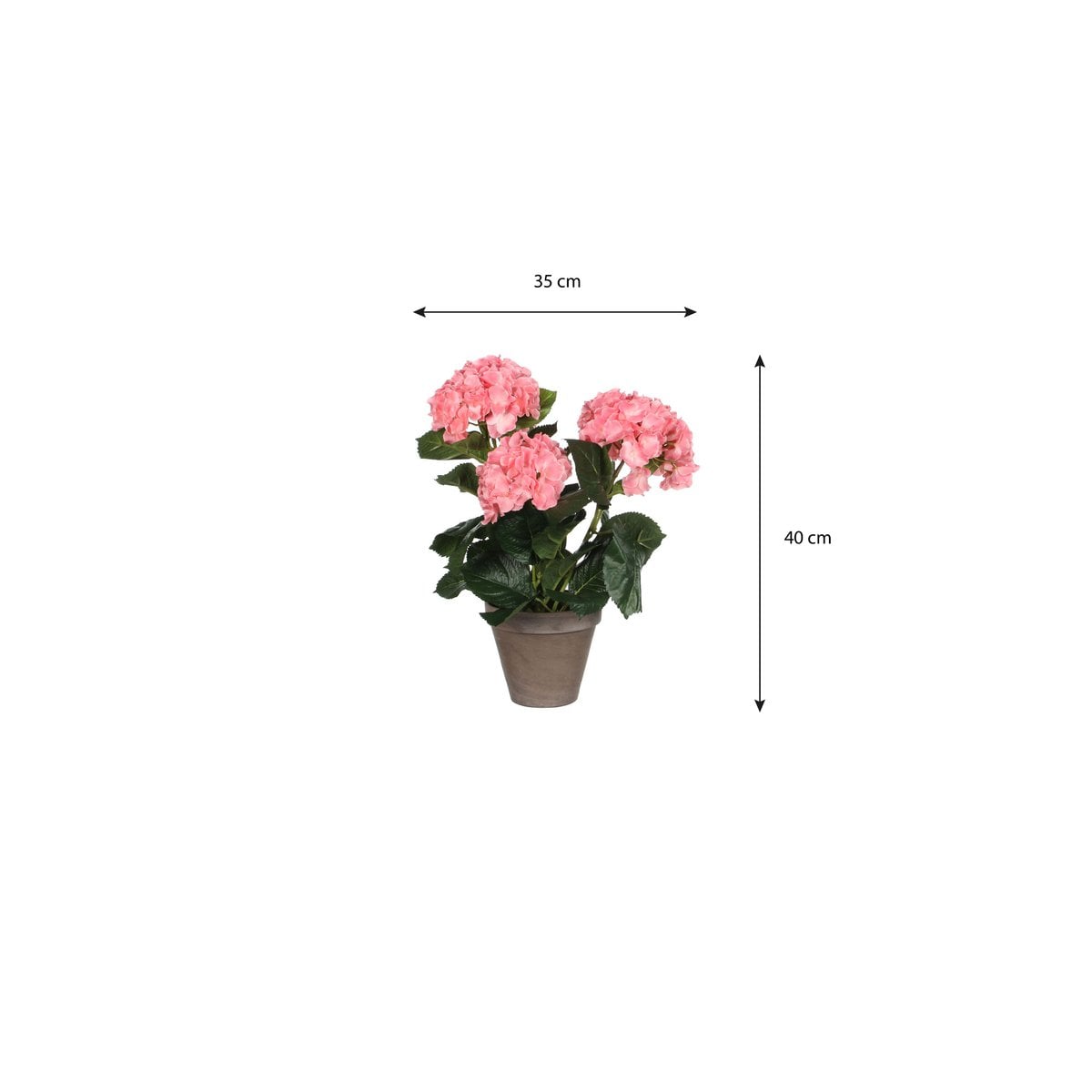 Kunstplant Hydrangea Roze Mica Decorations
