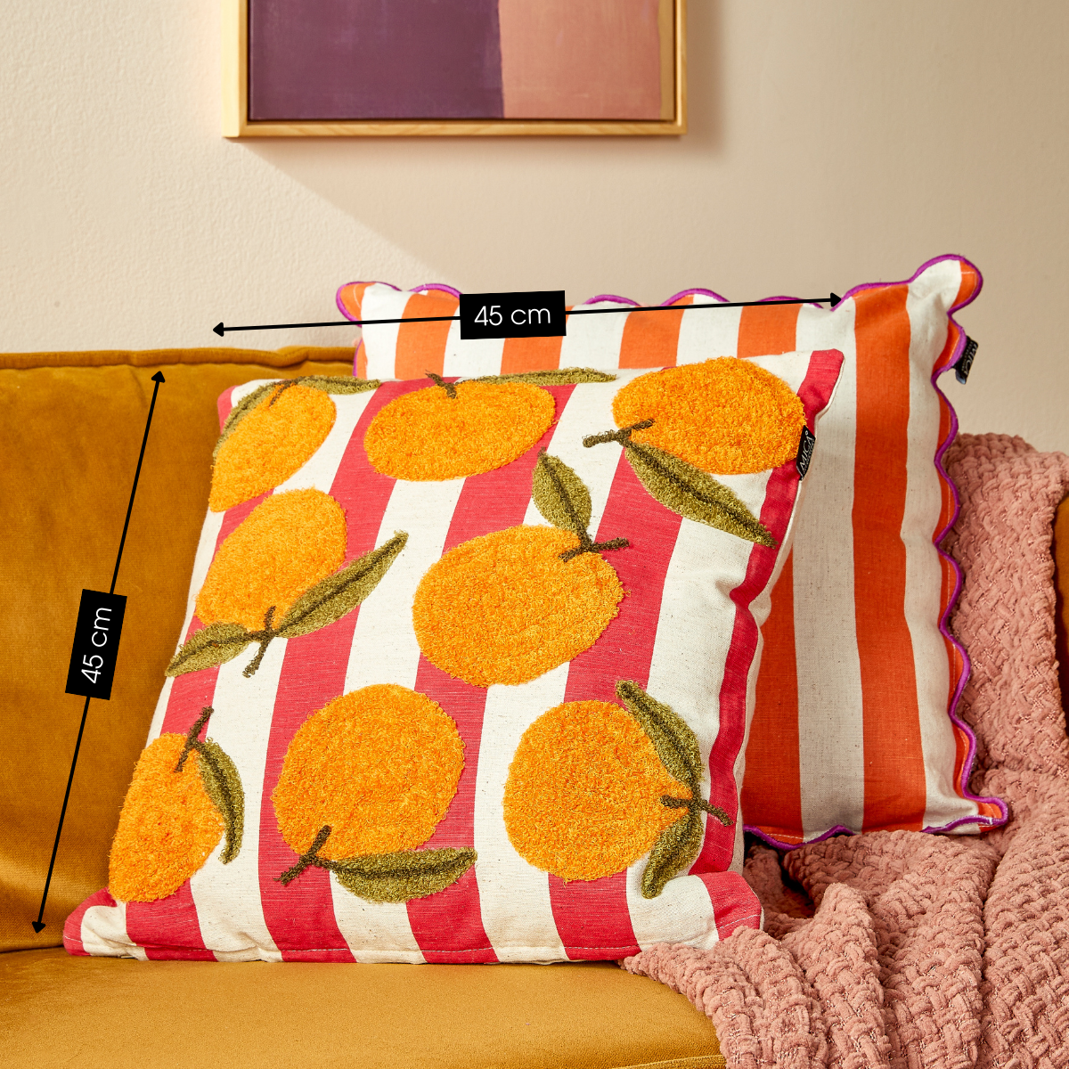 Sierkussen  Gebroken wit Mica Decorations