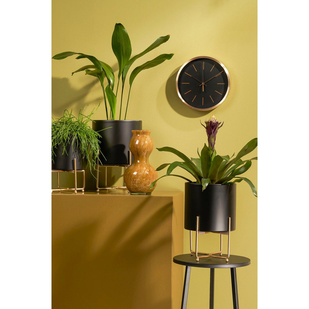 Aries Bloempot op Standaard - Set van 3 - H32 x Ø24 cm - Zwart