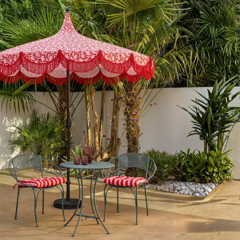 Parasol Kelly Rood Mica Decorations
