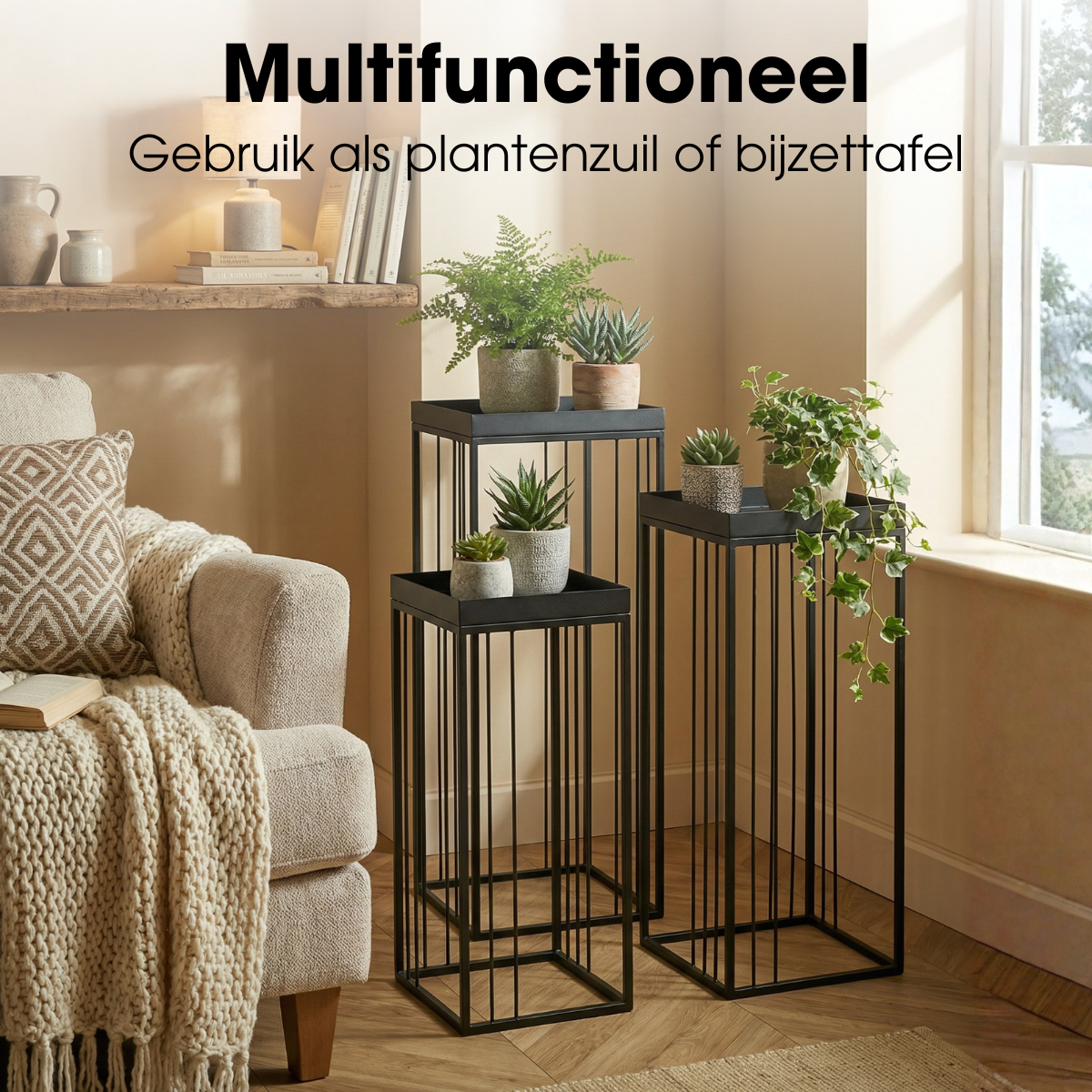 Bijzettafel Beth Zwart Mica Decorations