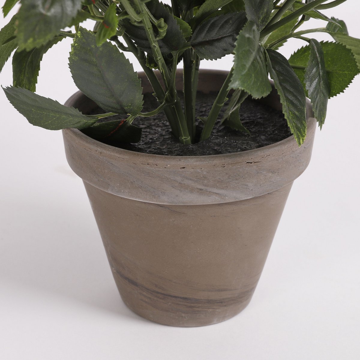 Kunstplant Rosebush Wit Mica Decorations
