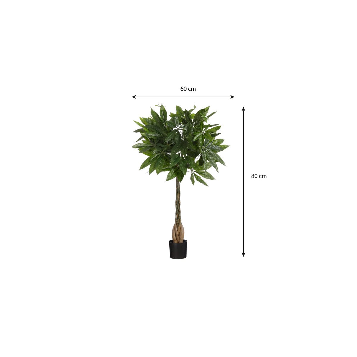Kunstplant Pachira Groen Mica Decorations