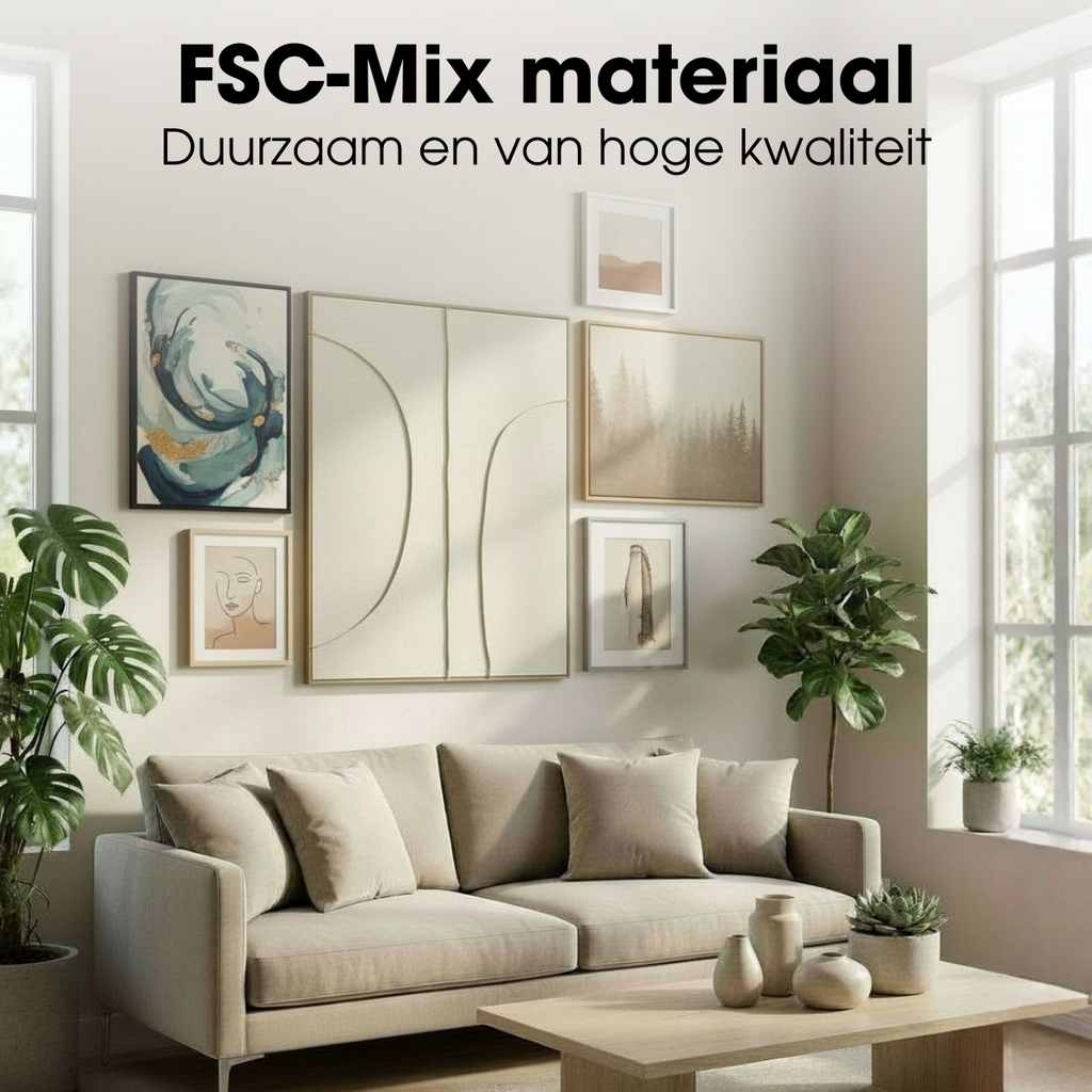 Wanddecoratie  Beige Mica Decorations