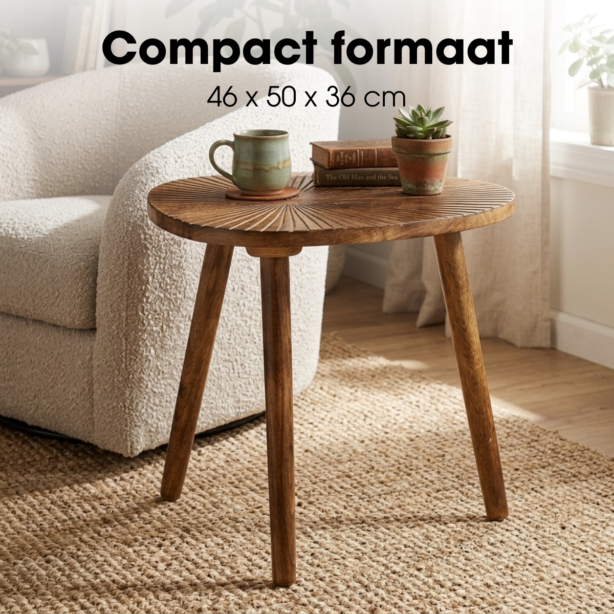 Bijzettafel Pomante Donkerbruin Mica Decorations