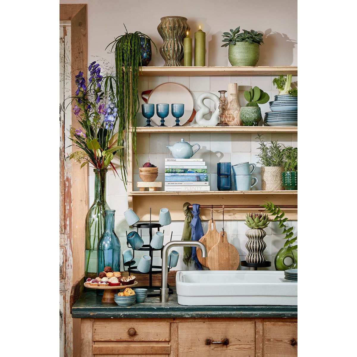 Duko Serveerplank - Ø28 cm - 100% FSC Mangohout - Bruin Mica Decorations