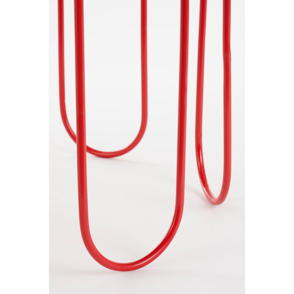 Dione Bijzettafel - Set van 2 - H40 x Ø46 cm - Metaal - Oranje