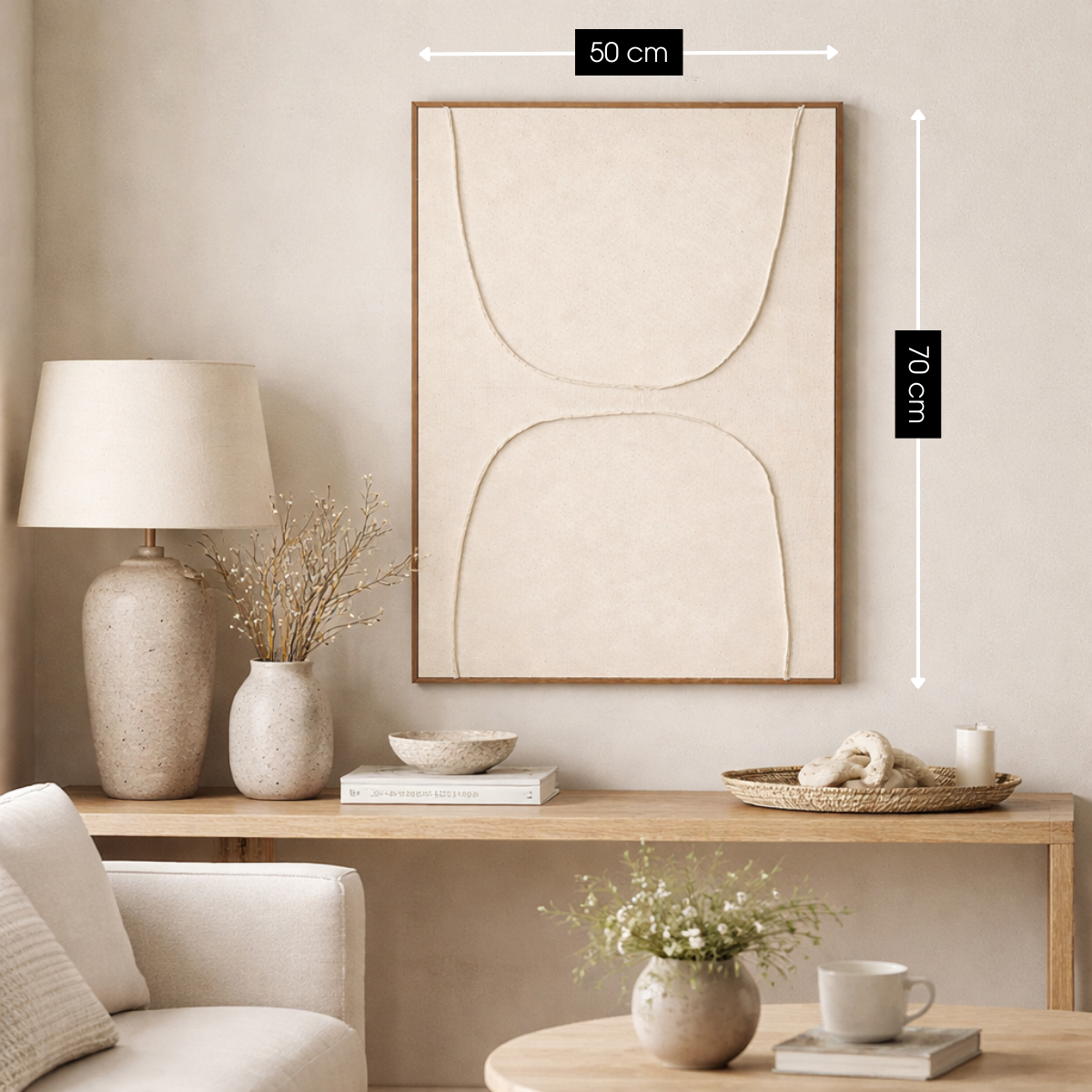 Wanddecoratie  Beige Mica Decorations