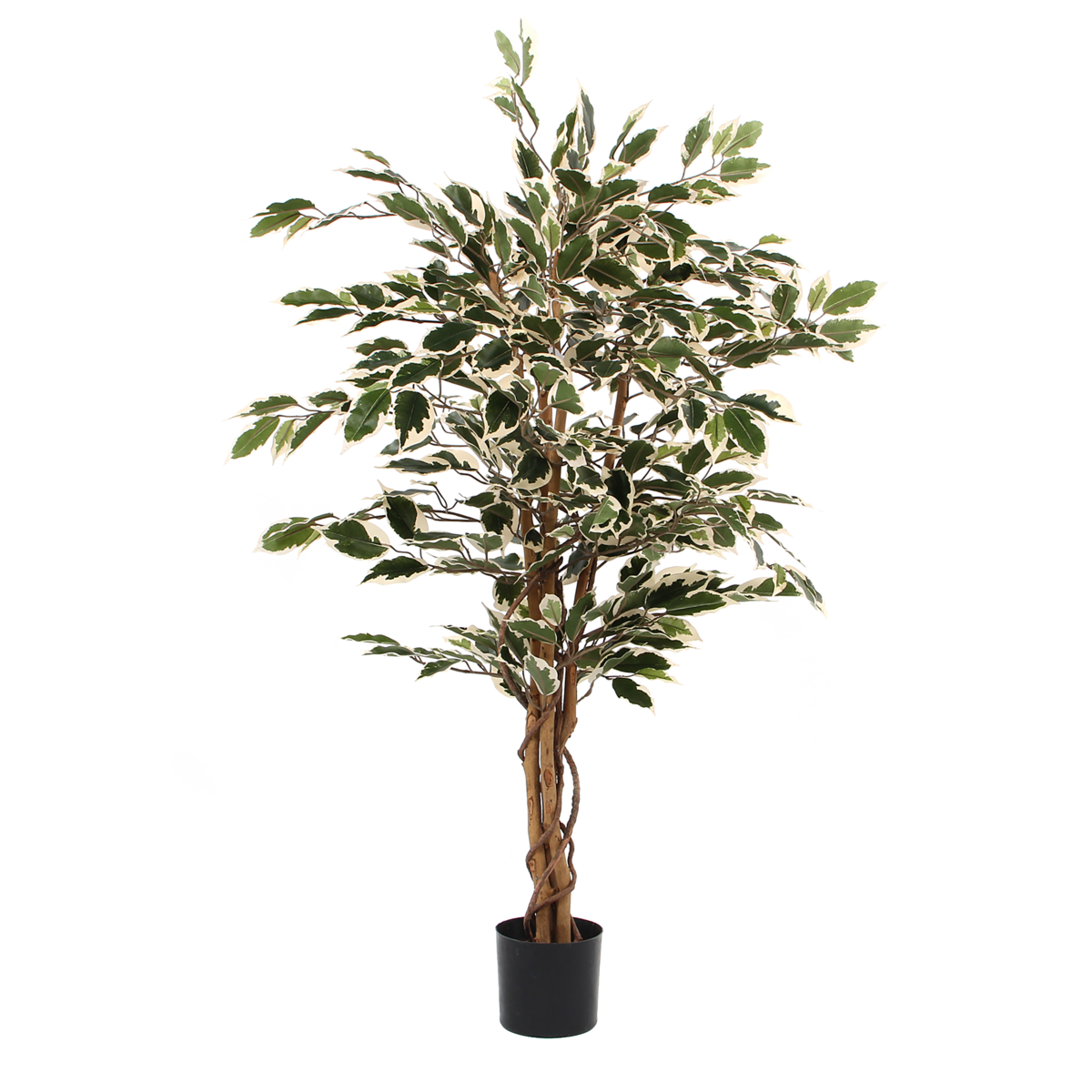 Ficus Kunstplant - H110 x Ø70 cm - Groen Bont Mica Decorations