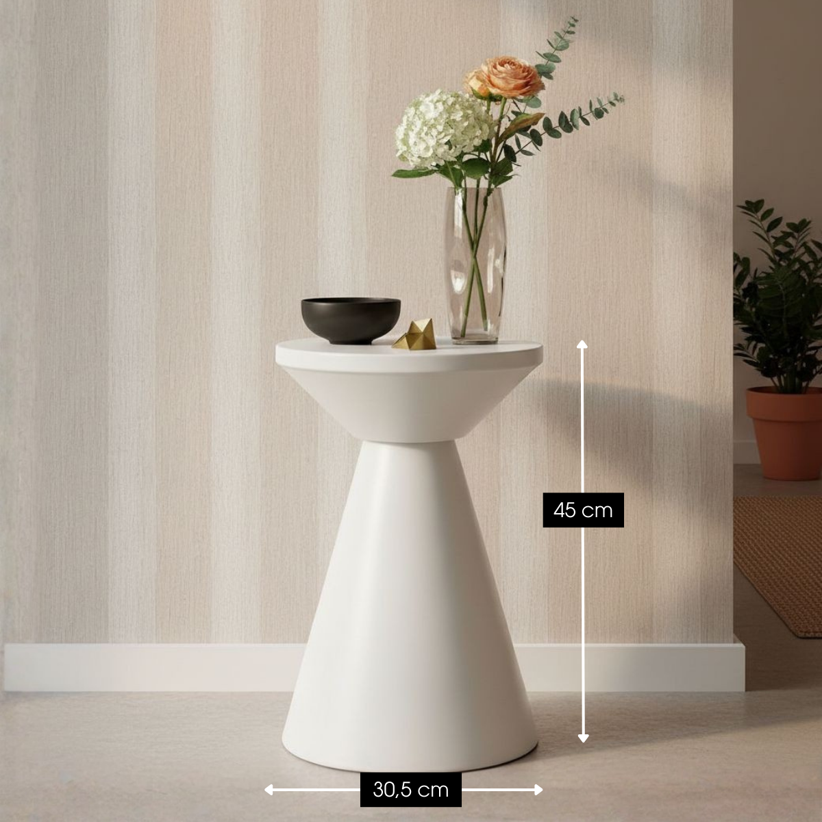 Bijzettafel Jim Gebroken wit Mica Decorations