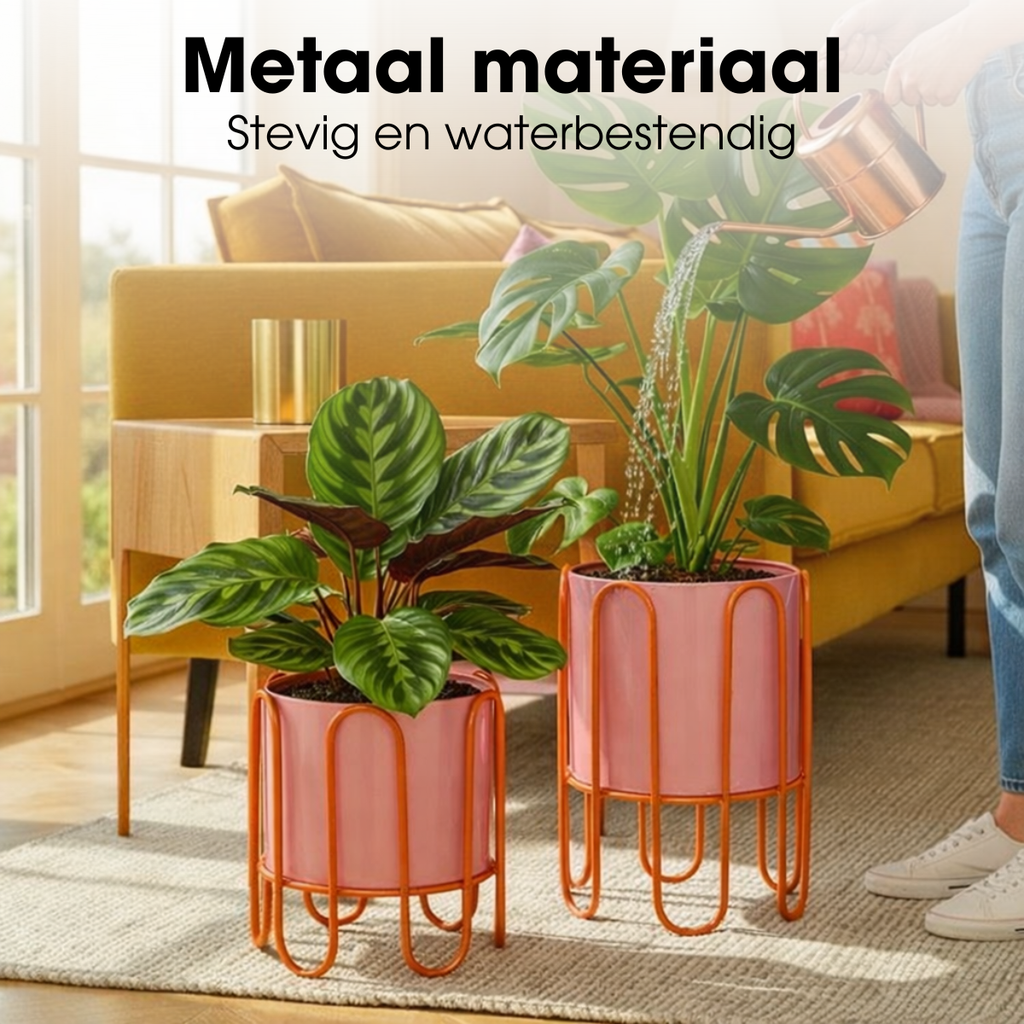 Bloempot binnen Dione Roze Mica Decorations