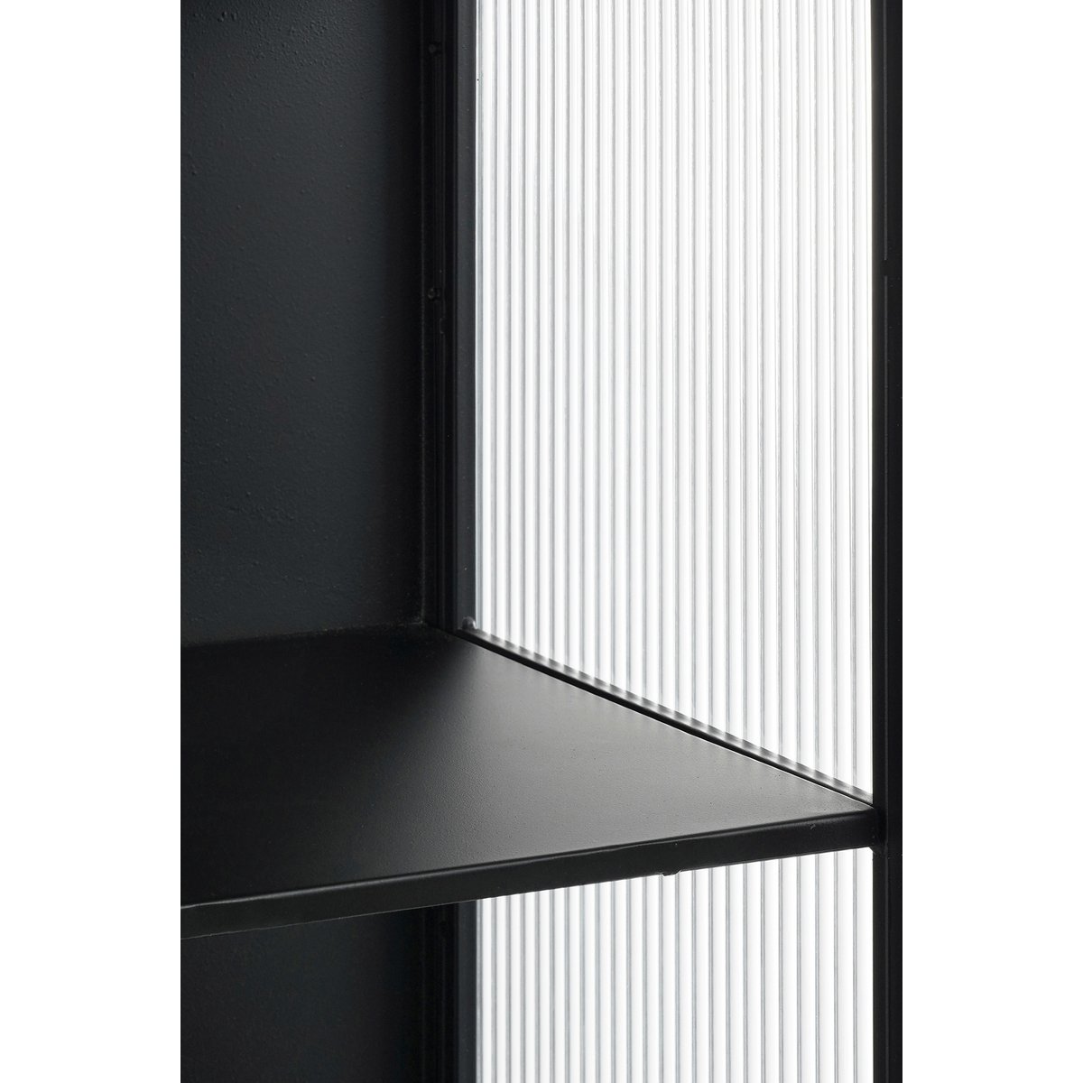 Clifton Opbergkast met Deuren - L38 x B35 x H90 cm - Metaal - Zwart