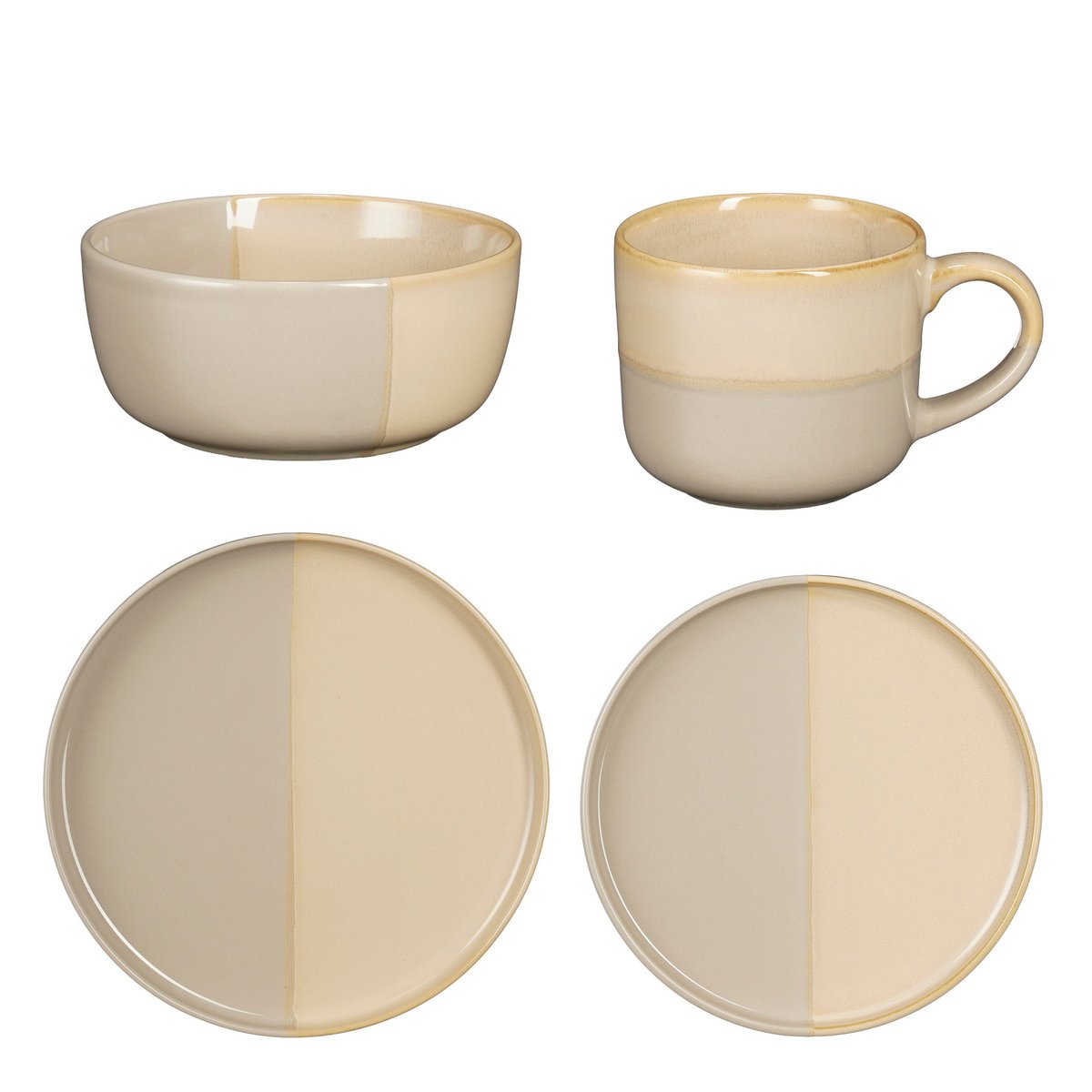 Servies set Ozzu Grijs Mica Decorations