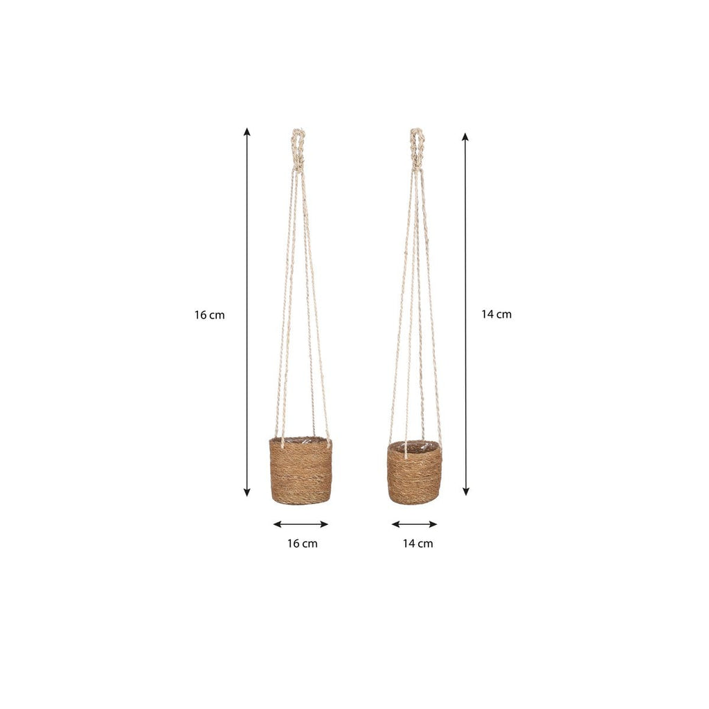 Plantenmand set Atlantic Lichtbruin Mica Decorations