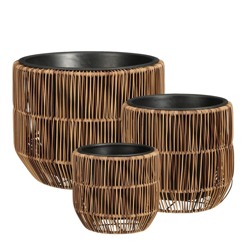 Bloempot buiten Peta Donkerbruin Mica Decorations