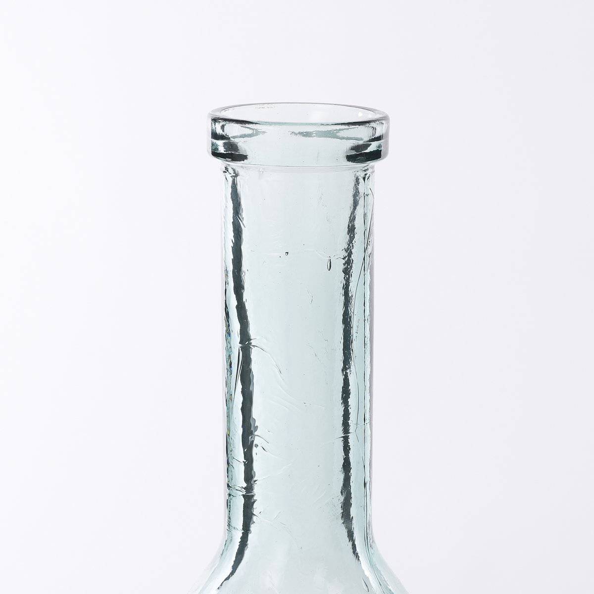 Rioja Fles Vaas - H50 x Ø15 cm - Gerecycled Glas - Transparant