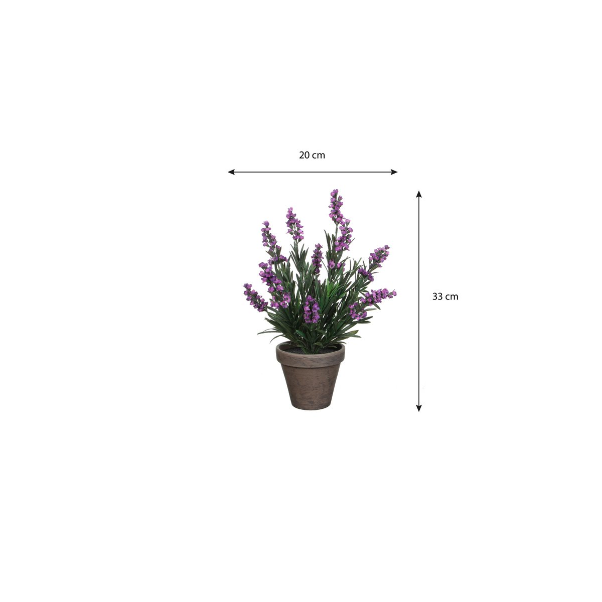 Lavendel Kunstplant in Bloempot Stan - H33 x Ø20 cm - Paars