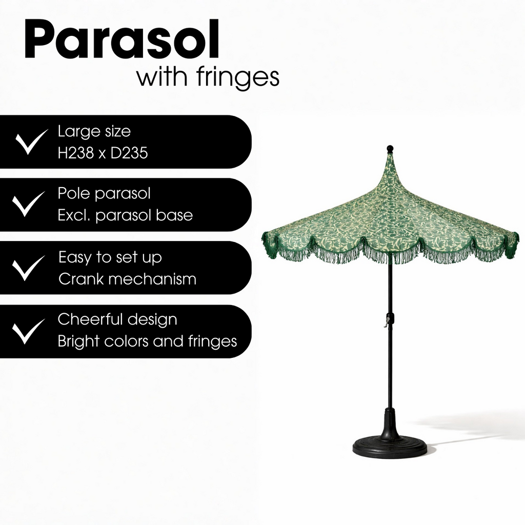 Parasol Kelly Donkergroen Mica Decorations