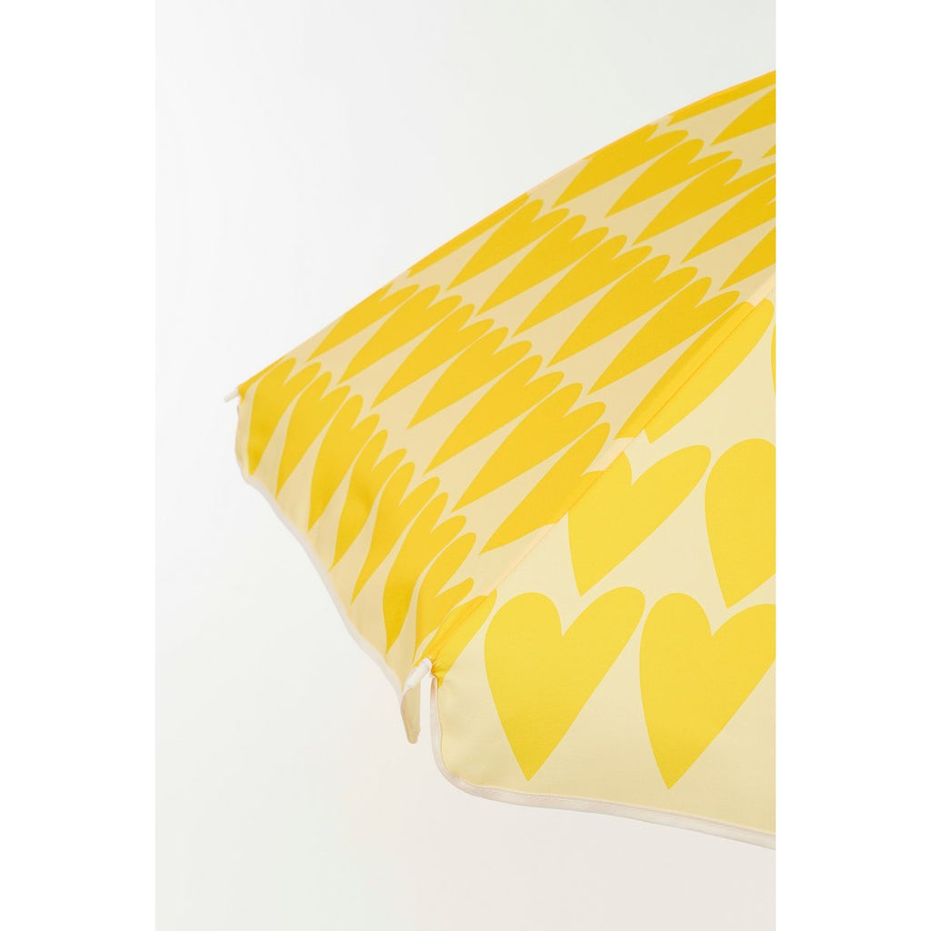 Heart Strandparasol - H180 x Ø160 cm - Geel