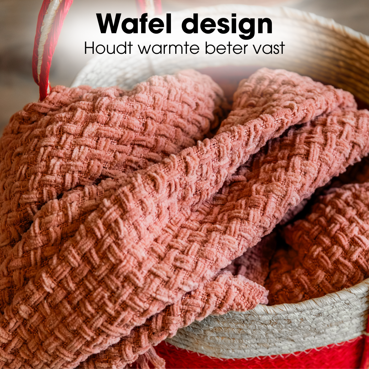 Plaid Cosenza Roze Mica Decorations