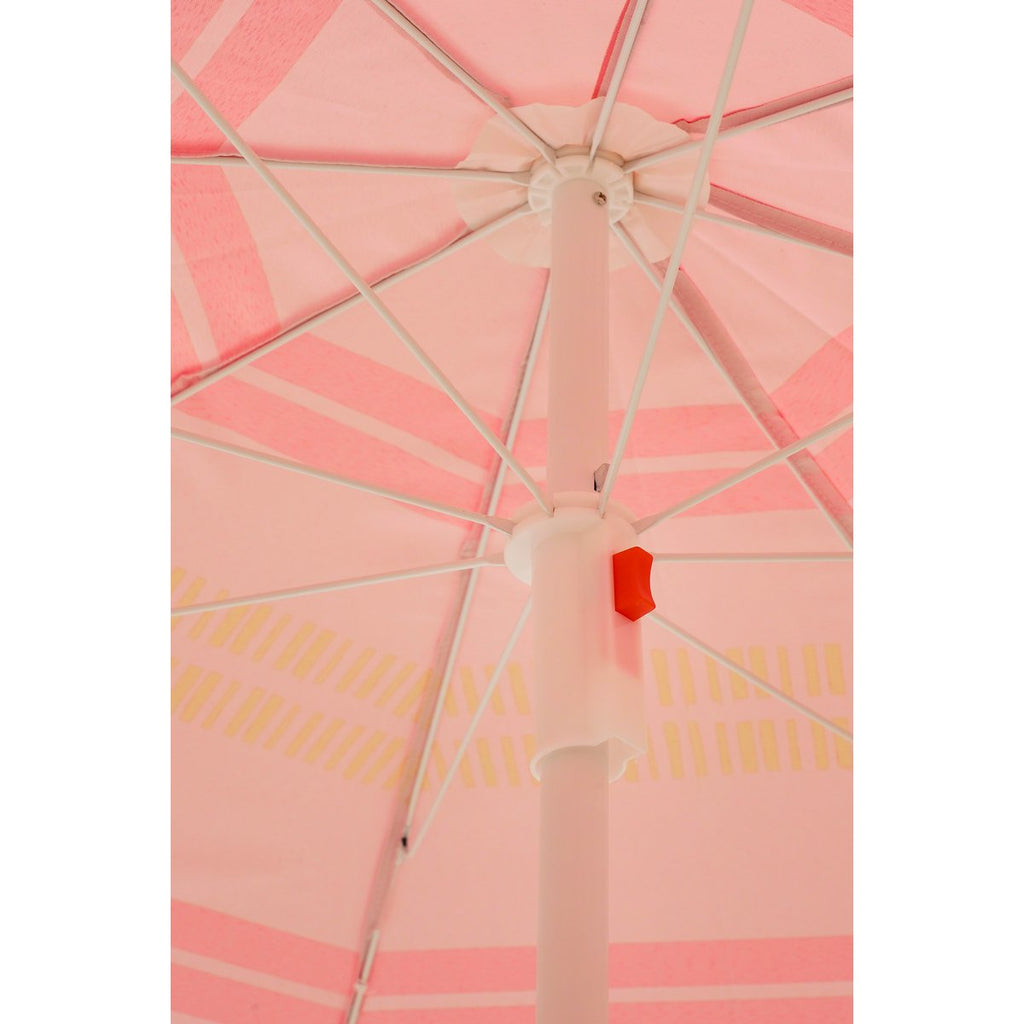 Stripe Strandparasol - H180 x Ø160 cm - Lichtroze