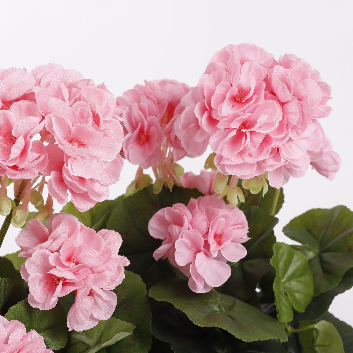 Geranium Kunstplant in Balkonbak - L29 x B13 x H40 cm - Roze Mica Decorations