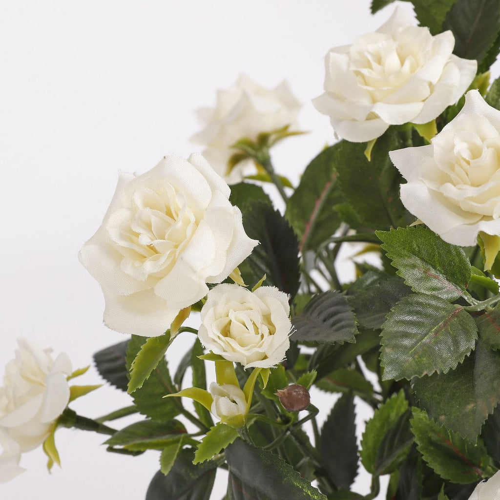 Kunstplant Rosebush Wit Mica Decorations