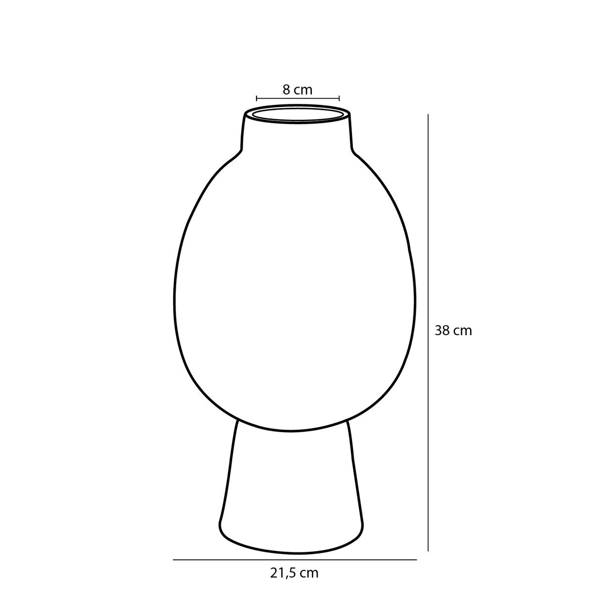 Helma Vaas - H38 x Ø22 cm - Blauw