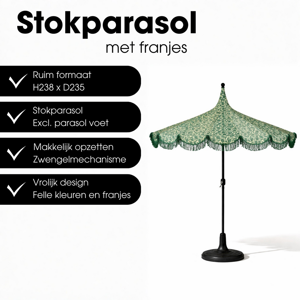 Parasol Kelly Donkergroen Mica Decorations